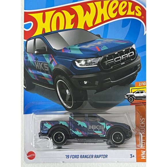 Hot Wheels 2024 Ford Ranger Raptor HW Hot Trucks 2/10 Blue Diecast NOC - Picture 2 of 9